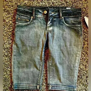 90s low rise denim shorts